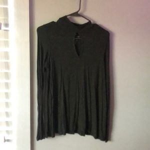 Green striped American eagle shirt